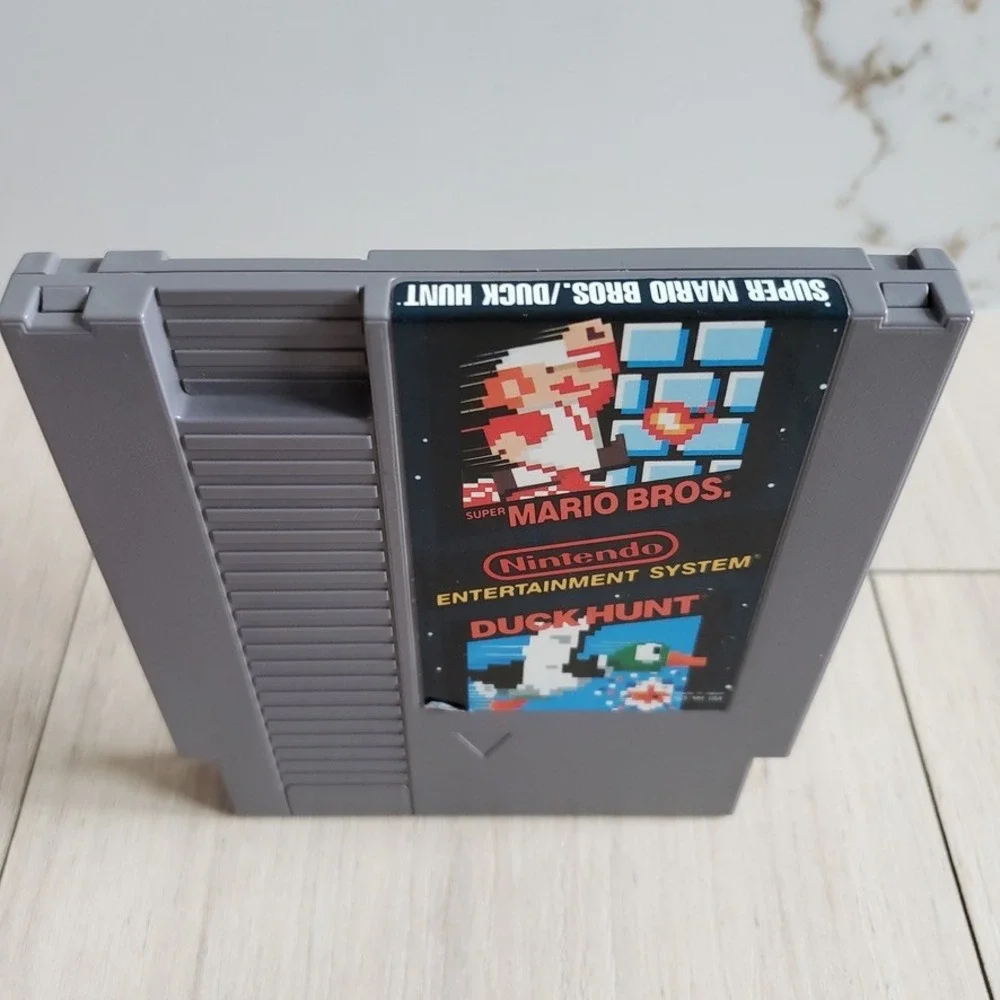 Nintendo NES Games Bundle Super Mario Bros Duck Hunt Operation Wolf Gray Retro